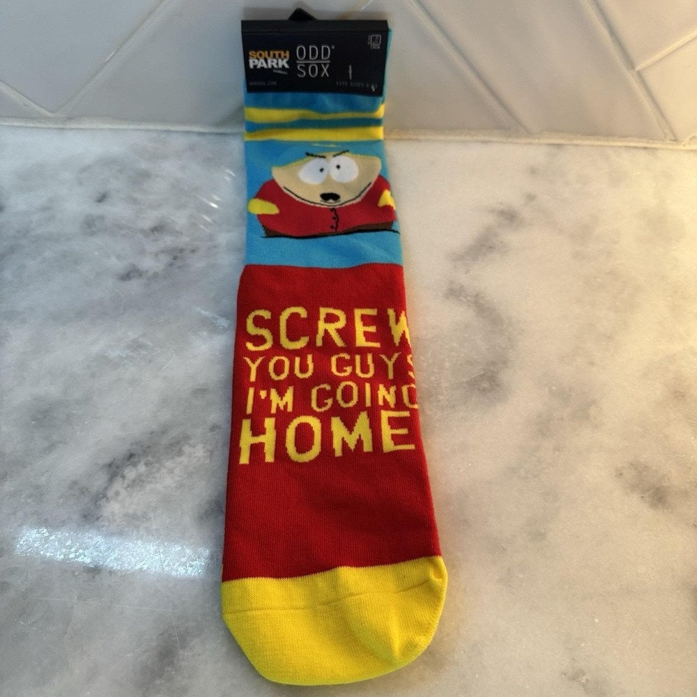 ODD SOX Knits South Park Screw You Guys I'm Going Home Cotton Blend Socks Men's